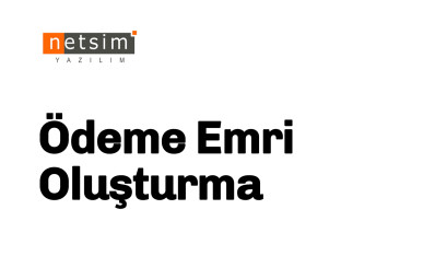 Ofisnet Ödeme Emri Oluşturma